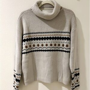 NWOT Fair Isle Turtleneck sweater Size medium